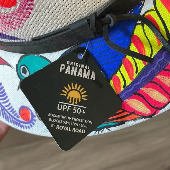 Artisanal Mexican Sombreros Hand Painted Fedora Floral Sombrero Panama Bohemian - Picture 9 of 9